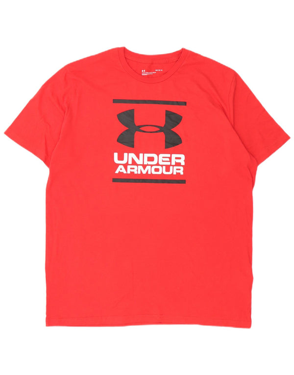 Under Armour T-Shirt Graphique Homme Grand Rouge Coton