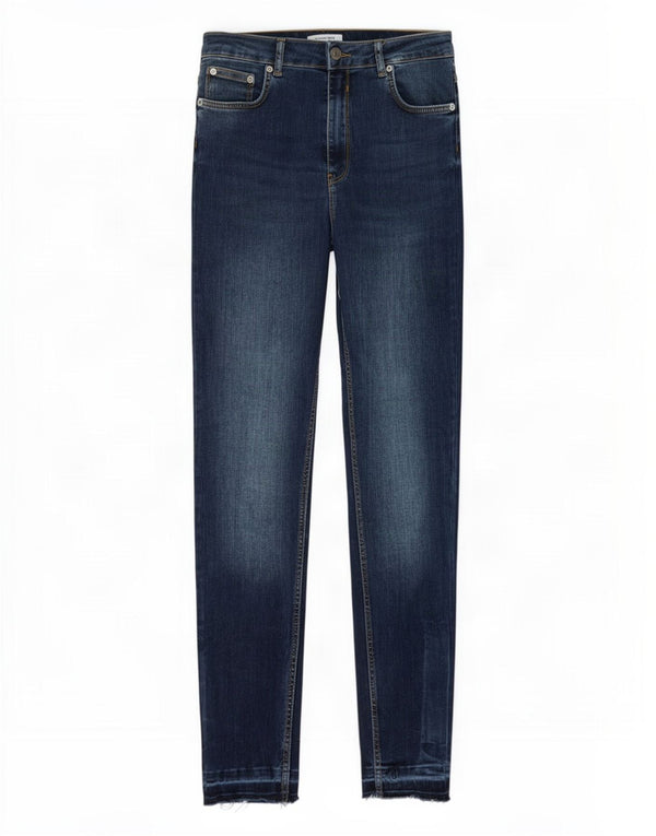 Zara Jean skinny taille haute pour femme EU 40 Medium W30 L28 Bleu marine