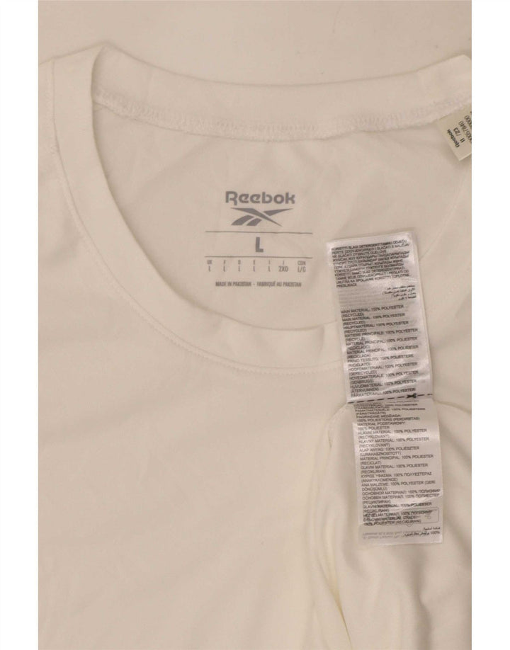 Reebok T-Shirt Homme Haut Large Blanc Polyester