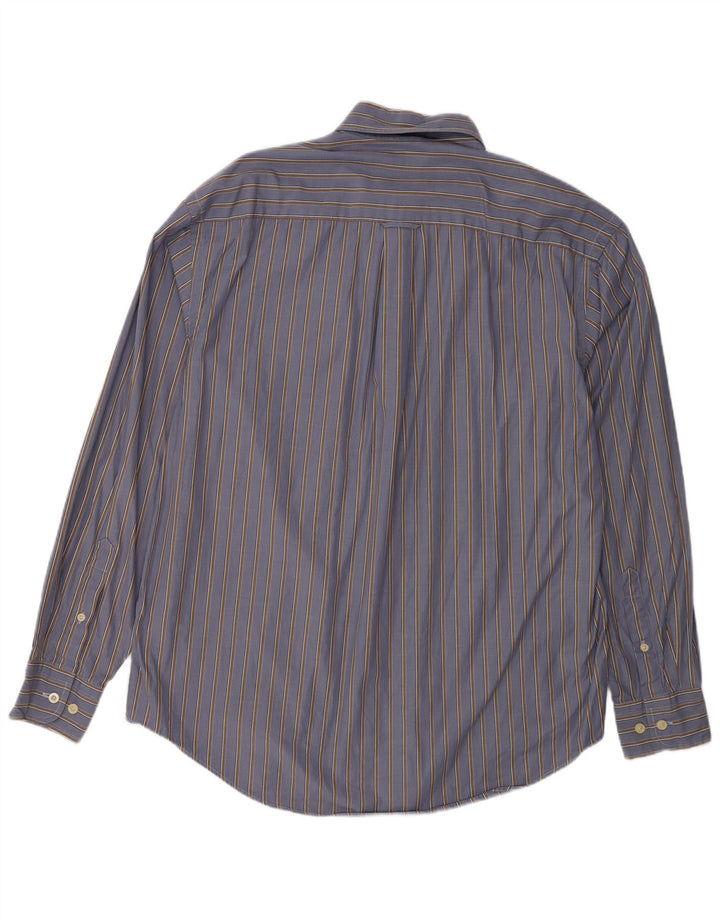 Nautica Chemise Homme Bleu Moyen en Coton à Fines Rayures