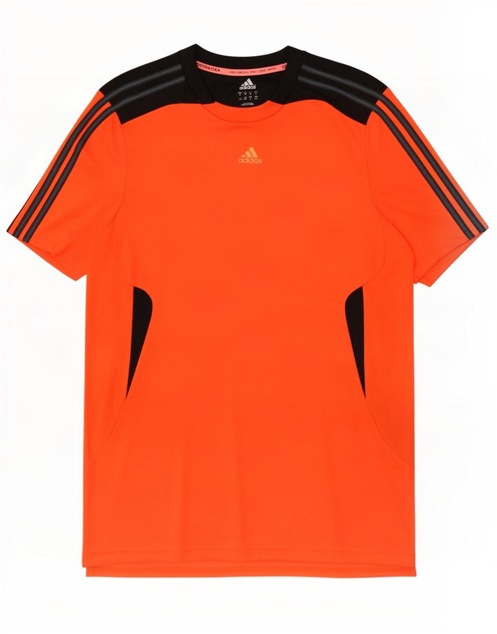 Adidas Hommes Climacool T-Shirt Haut Orange Colorblock Polyester