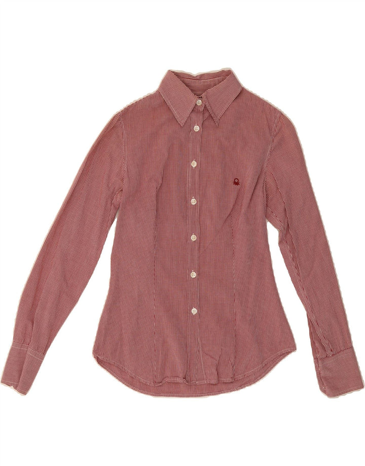 BENETTON Womens Shirt UK 6 XS Red Gingham Cotton Vintage Benetton and Second-Hand Benetton from Messina Hembry 