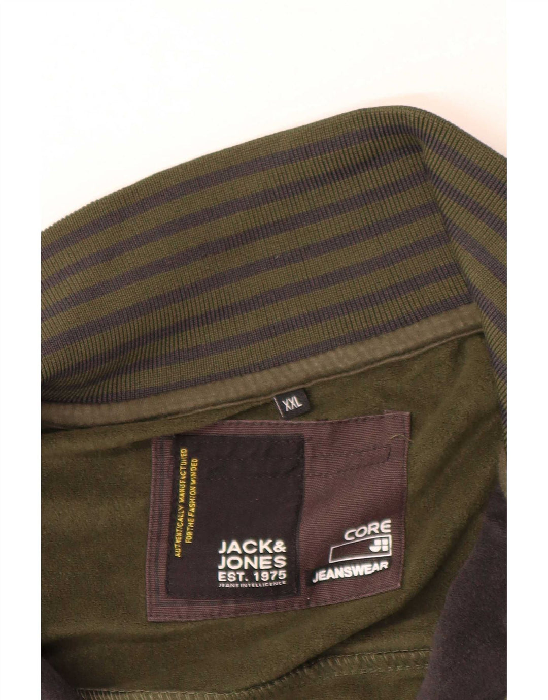 Jack & Jones Veste de survêtement graphique pour homme 2XL Kaki Colourblock