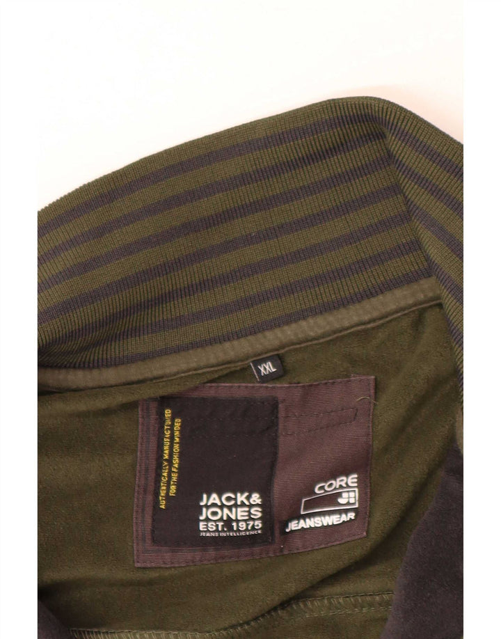 Jack & Jones Veste de survêtement graphique pour homme 2XL Kaki Colourblock