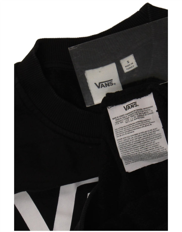 Vans Sweat-shirt graphique pour femme UK 10 Petit coton noir