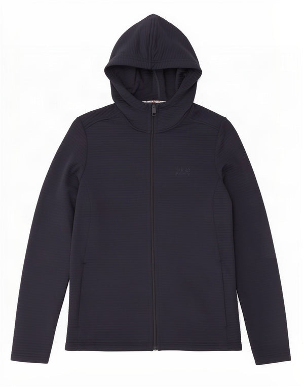 Jack Wolfskin Veste de survêtement à capuche pour femme UK 10/12 Bleu marine moyen