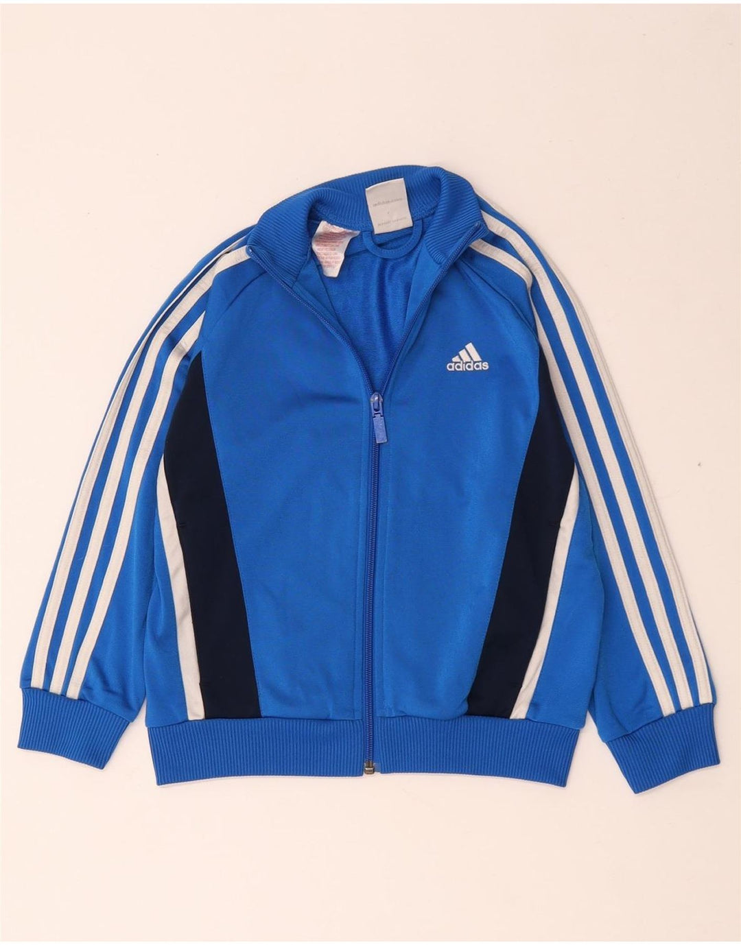 Adidas Veste de Survêtement Garçon 7-8 Ans Bleu Colorblock Polyester