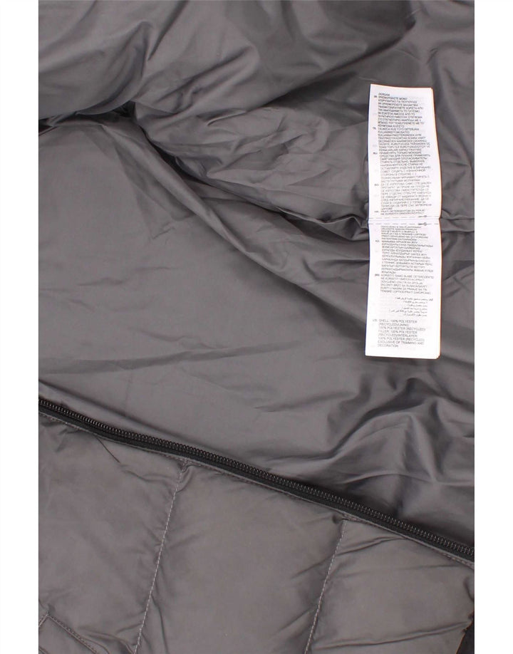 Adidas Veste matelassée à capuche pour garçon 6-7 ans Noir Colorblock Polyester