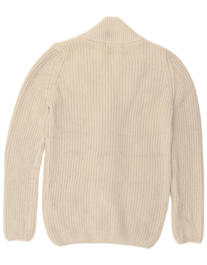 Zara Homme Duffle Buttons Cardigan Pull Medium Off White Acrylique