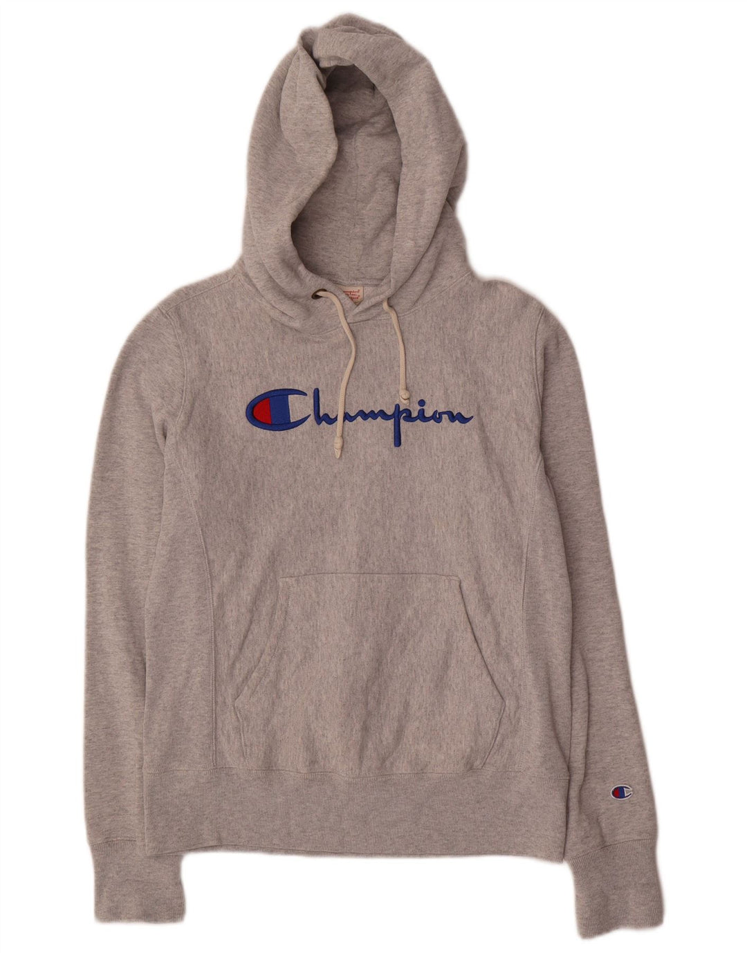 CHAMPION Pull à capuche graphique Reverse Weave pour femme UK 14 Gris moyen