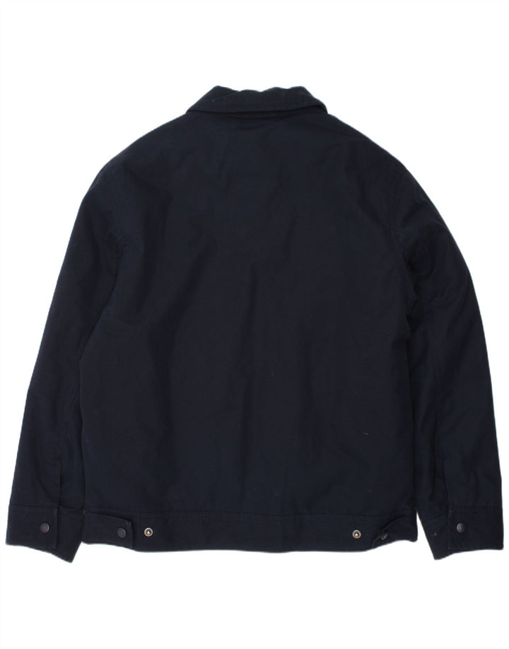 BEN SHERMAN Boys Bomber Jacket 10-11 Years Small  Navy Blue Cotton