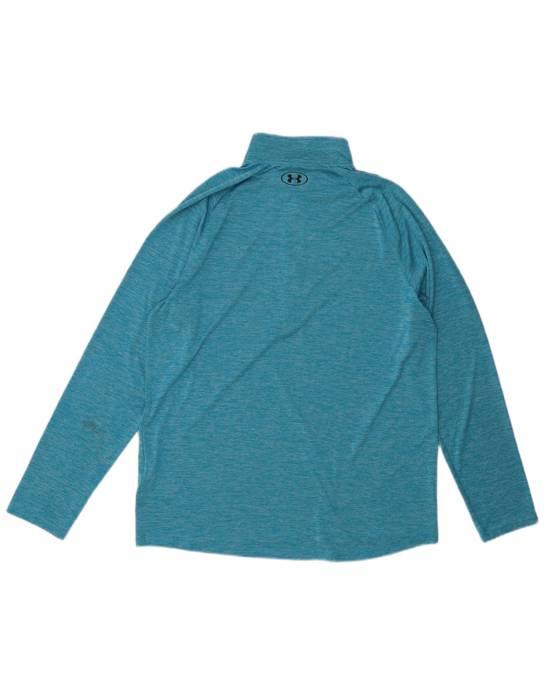Under Armour Haut à col zippé à manches longues pour homme en polyester moucheté bleu moyen