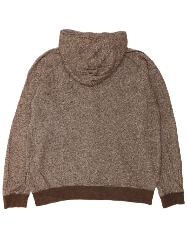 Gap Pull à capuche zippé pour homme XL Marron moucheté