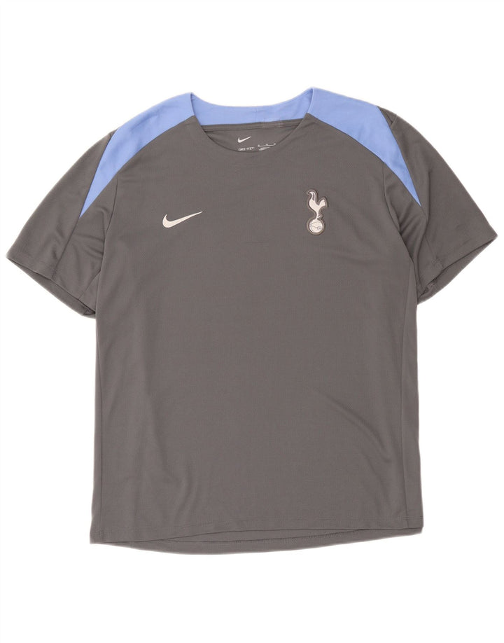 Nike Hommes Dri Fit T-Shirt Haut XL Gris Colorblock Polyester