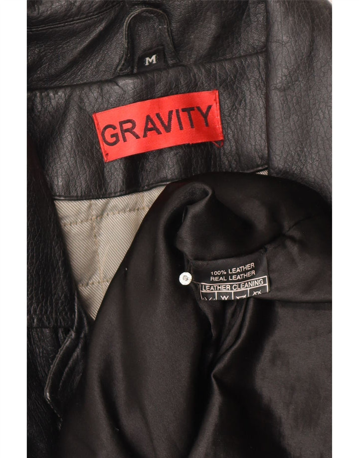 Veste en cuir homme vintage UK 38 Cuir noir moyen