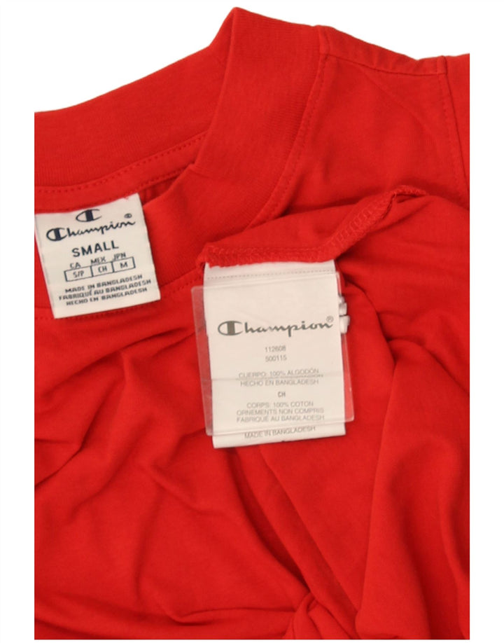 Champion Débardeur Graphique Femme UK 10 Petit Coton Rouge