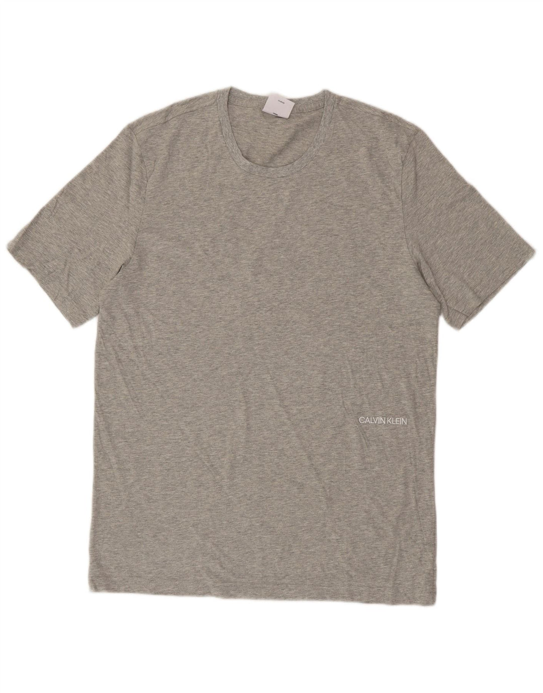 CALVIN KLEIN T-Shirt Homme Top Large Gris Coton