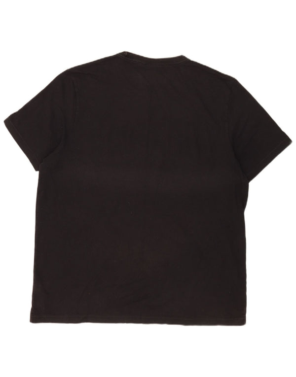 Adidas T-shirt graphique à manches longues XL en coton noir pour homme