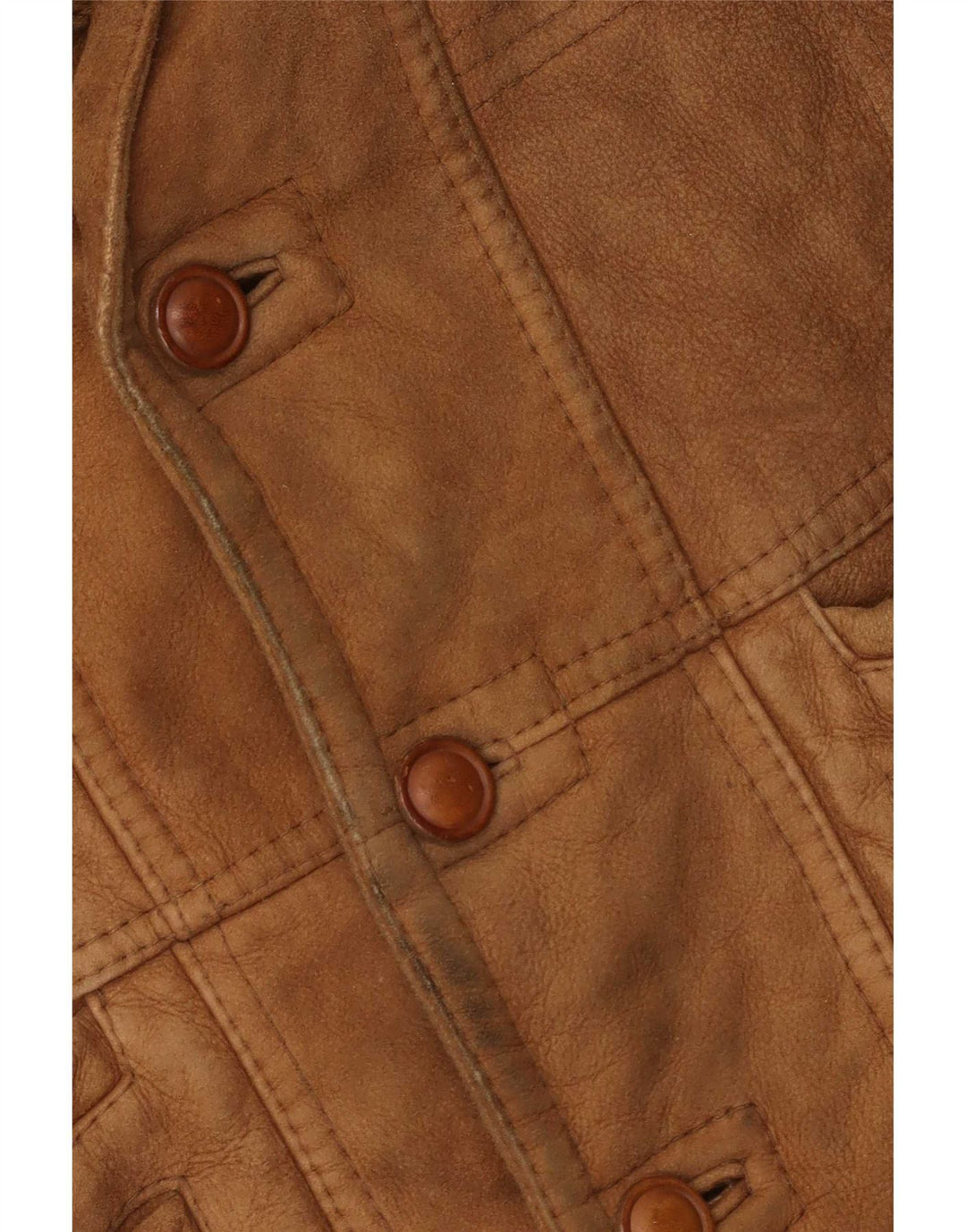 Vintage Veste en peau de mouton pour homme IT 50 Large Beige