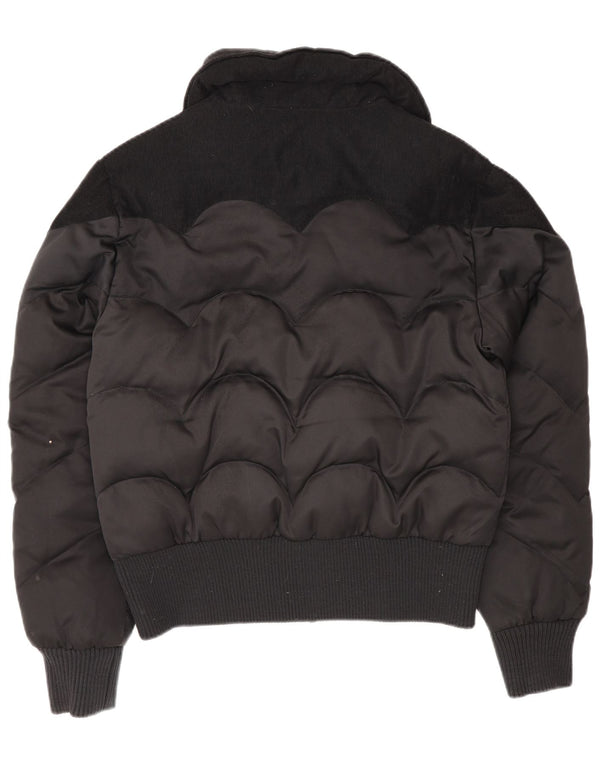 Levi's Veste Bomber Rembourrée Femme UK 16 Large Noir Polyester