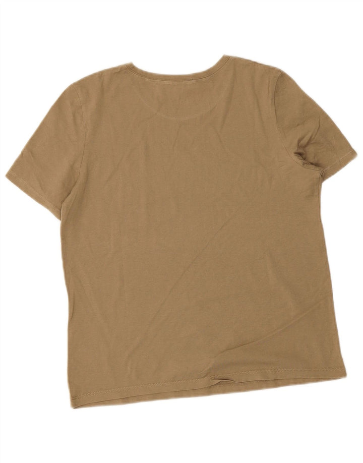 Zara T-Shirt Femme Top UK 10 Petit Kaki
