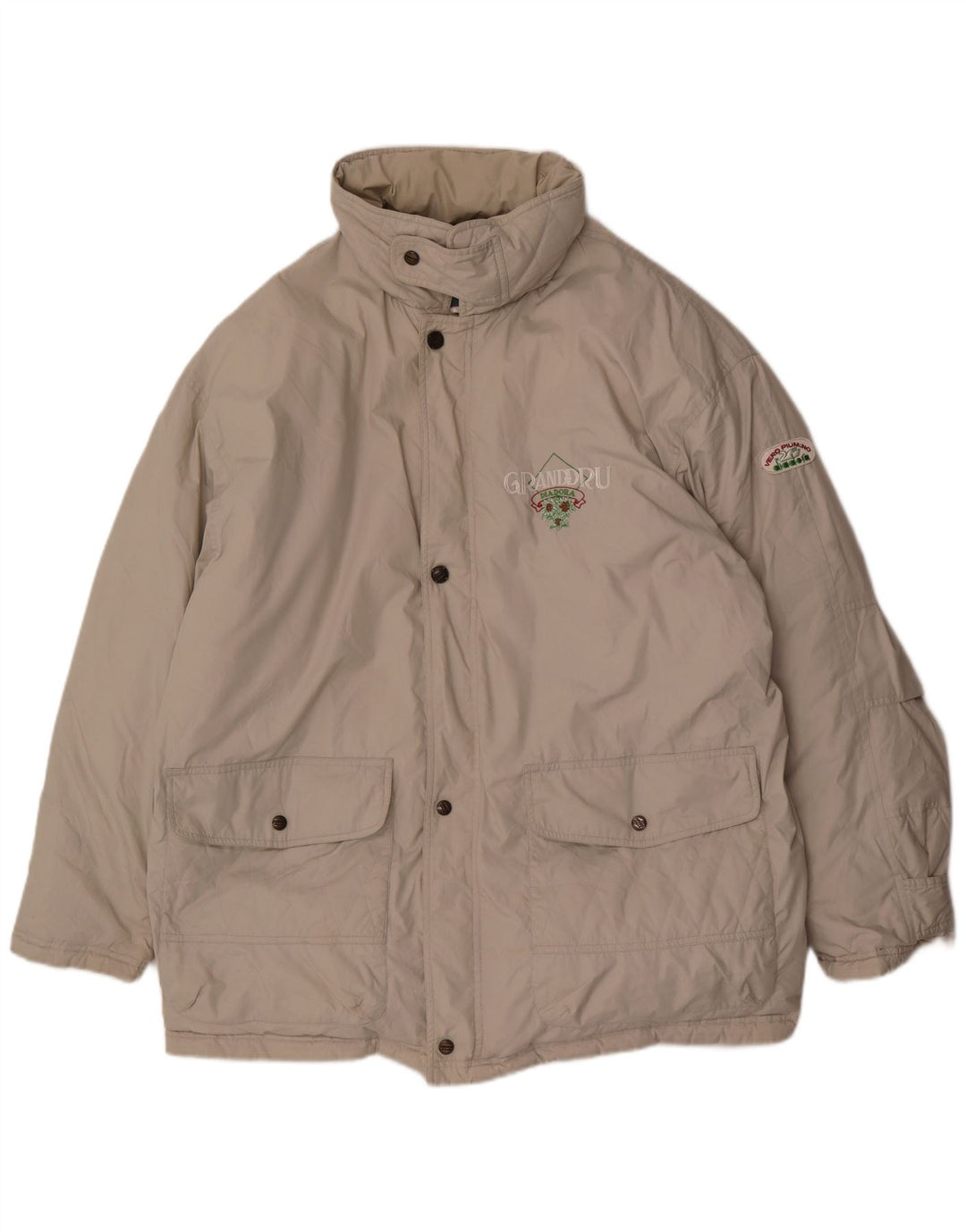 Diadora Veste matelassée coupe ample UK 42 XL Gris Polyester