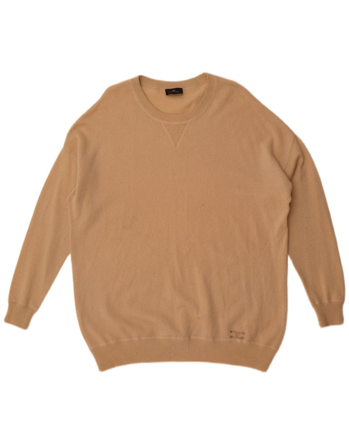 Elisabetta Franchi Pull col rond pour femme IT 40 Small Beige