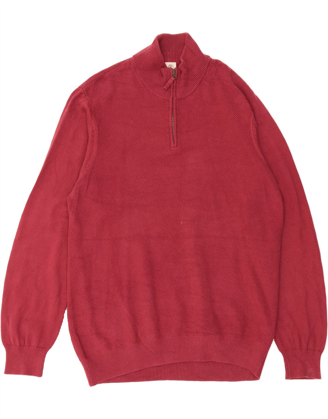 TIMBERLAND Mens Zip Neck Jumper Sweater 2XL Red Cotton Vintage Timberland and Second-Hand Timberland from Messina Hembry 
