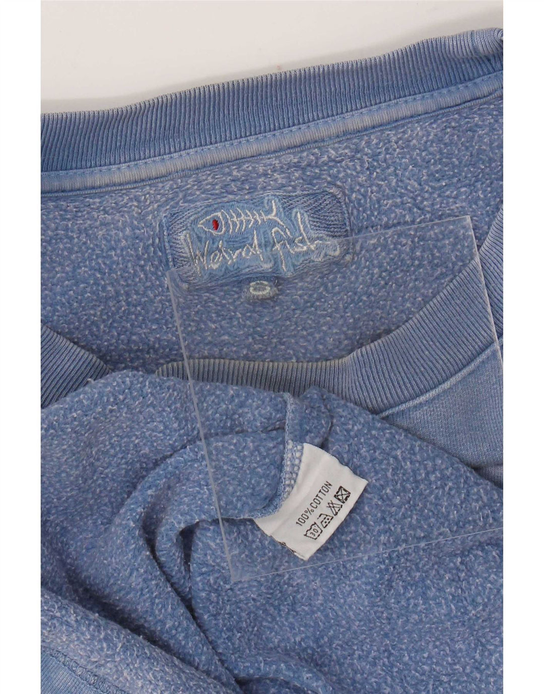 Weird Fish Sweat-shirt graphique pour homme en coton bleu Taille S