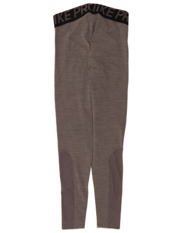 Nike Legging graphique Dri Fit pour femme UK 12 Gris moyen Colourblock