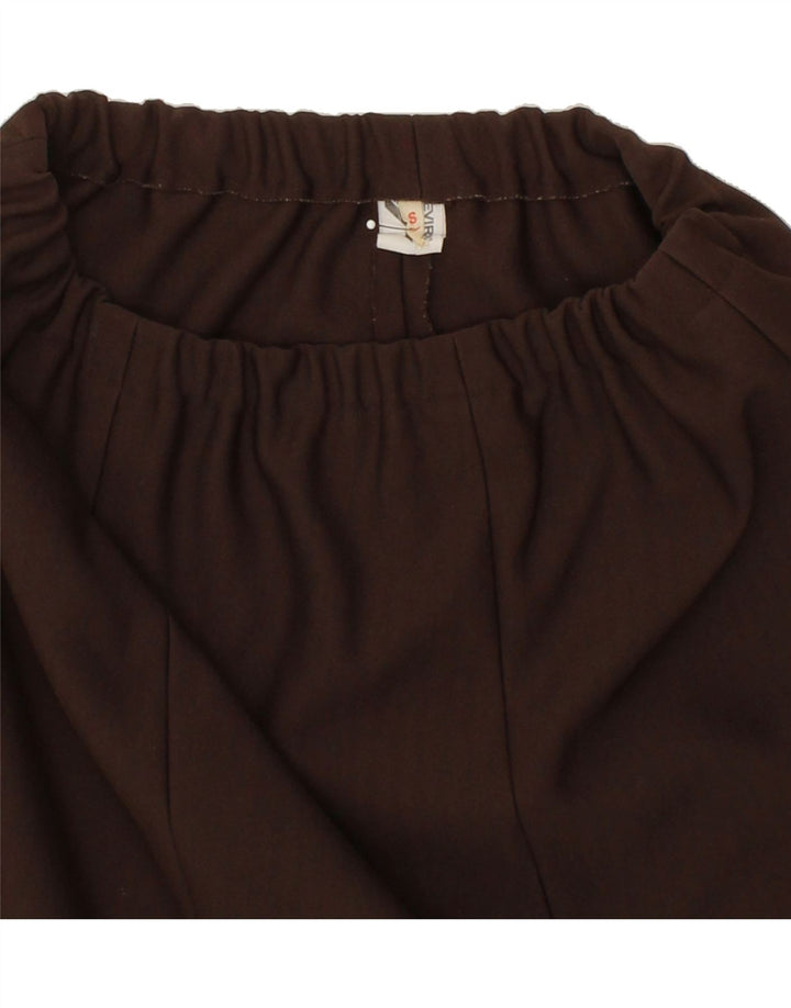 TREVIRA Womens A-Line Skirt UK 8 Small W26  Brown Polyester Vintage Trevira and Second-Hand Trevira from Messina Hembry 