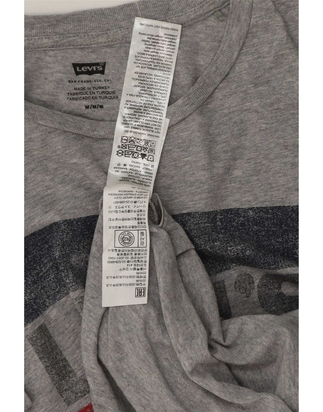 Levi's Tee-Shirt Graphique Homme Gris Moyen Flecked Cotton