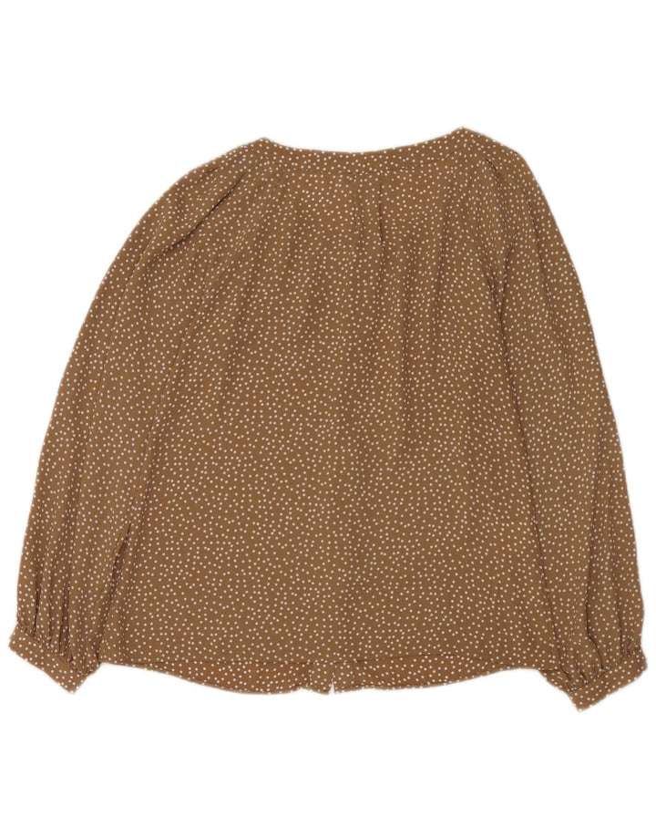 Laura Ashley Chemisier pour femme UK 12 Marron moyen à pois en polyester