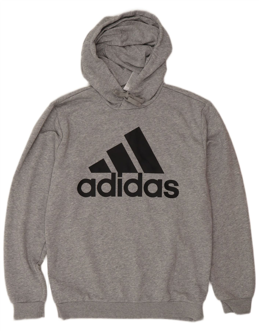 ADIDAS Pull à capuche graphique pour hommes, petit coton gris