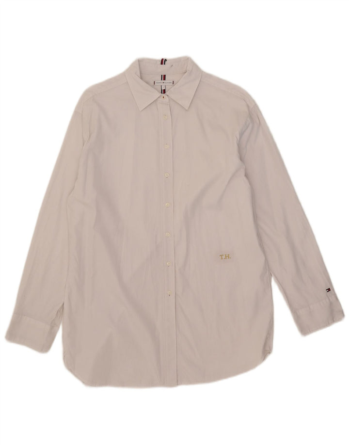 Tommy Hilfiger Chemise Femme US 8 Medium Blanc Coton