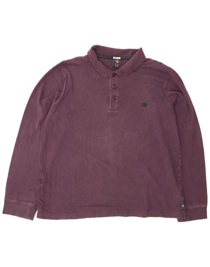 TIMBERLAND Polo à manches longues Earthkeepers pour homme, coupe régulière, 3XL, violet