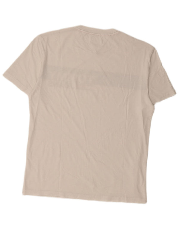 TOMMY HILFIGER T-Shirt Graphique Homme Petit Blanc Colourblock