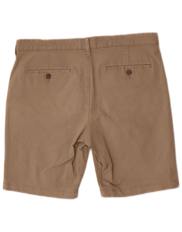 Marks & Spencer Short Chino Homme W34 Large Marron Coton