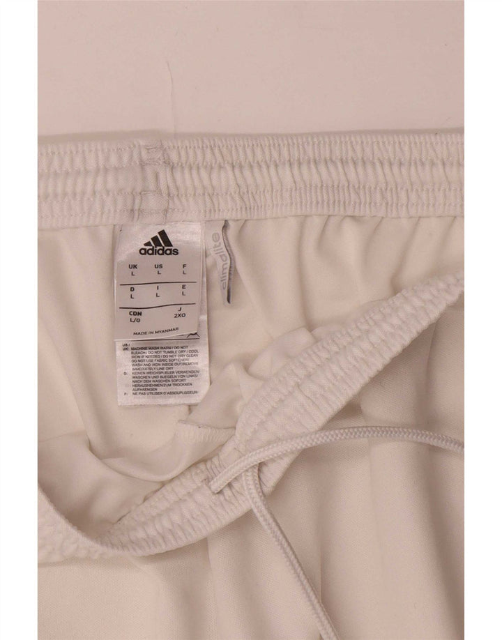 Adidas Hommes Climalite Sport Shorts Grand Blanc Polyester