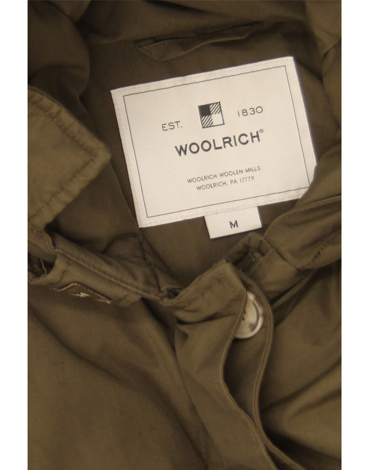 Woolrich Parka à capuche pour femme UK 44 en coton kaki moyen
