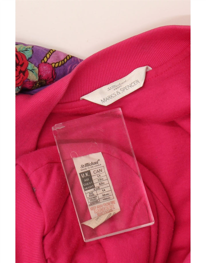 Marks & Spencer Veste Bomber St. Michael Fille 13-14 Ans Rose Floral