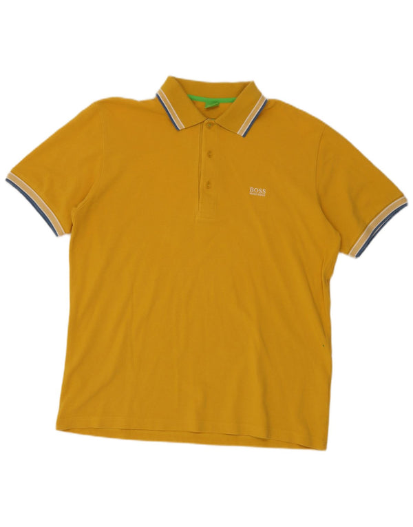 Hugo Boss Polo XL Jaune Coton Homme