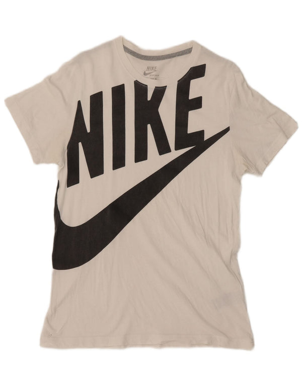 Nike T-shirt coupe slim pour homme en coton blanc Taille L