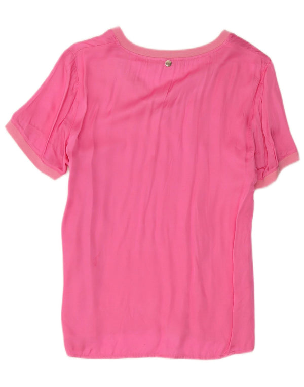 Liu Jo Chemisier Top UK 10 Small Rose Coton Femme