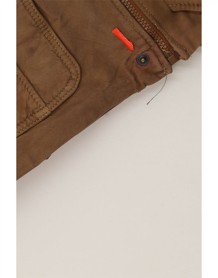 VINTAGE Mens Utility Jacket UK 40 Large Brown Vintage Vintage and Second-Hand Vintage from Messina Hembry 