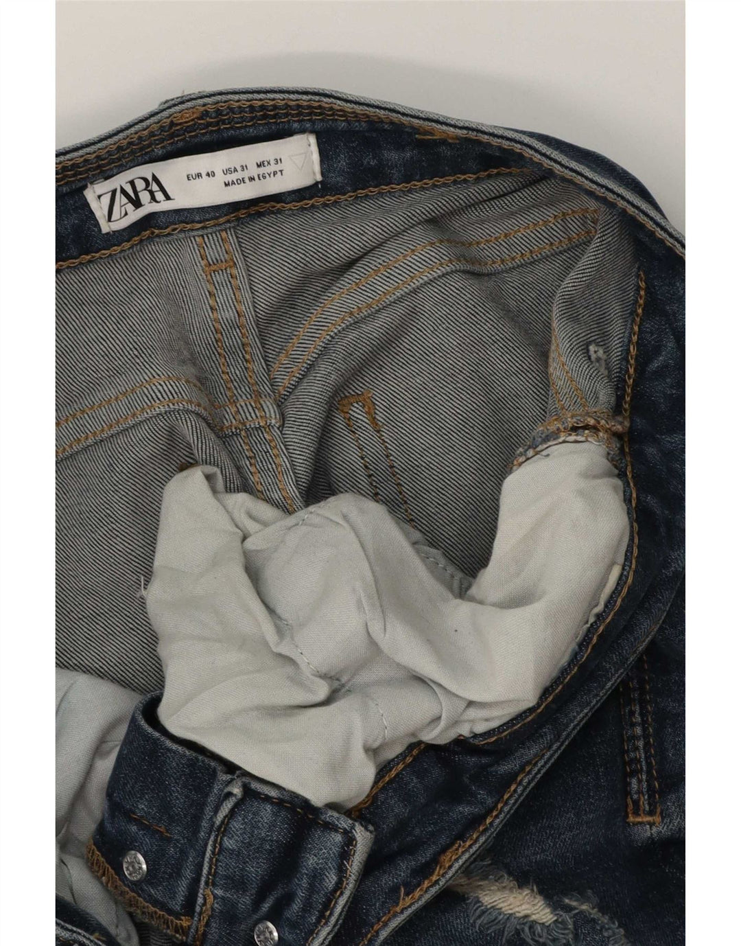 Zara Jean skinny vieilli pour homme EU 40 Medium W31 L30 Bleu