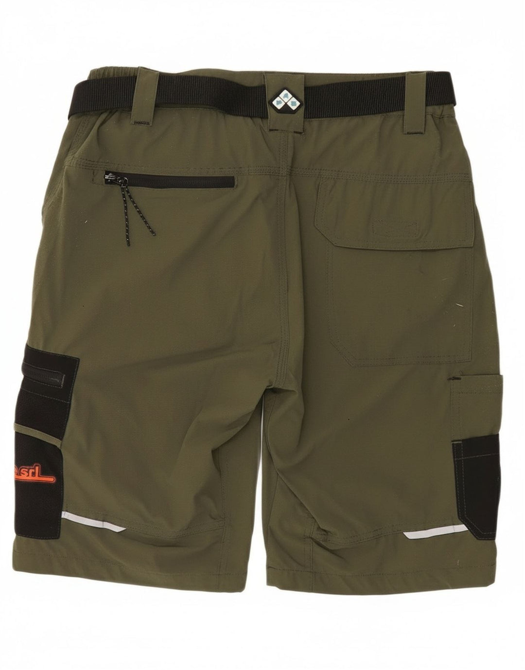 vintage Mens Graphic Cargo Shorts Grand W34 Kaki Colourblock