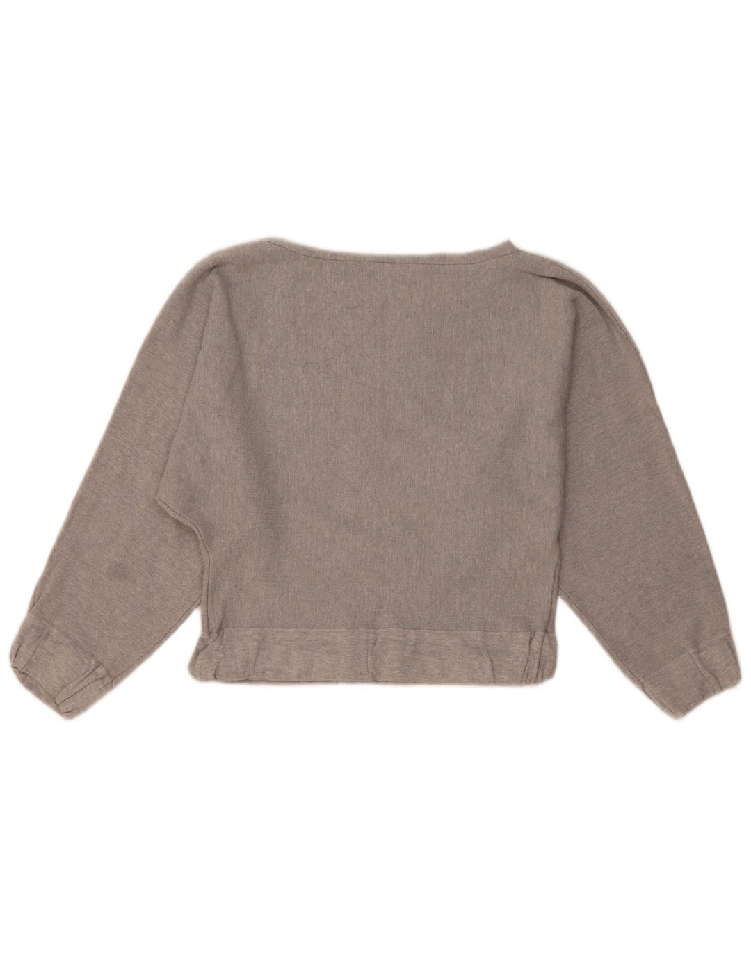 Zara Womens Crop Sweatshirt Jumper UK 14 Gris Moyen Viscose