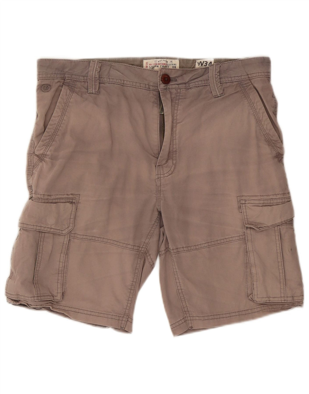 Fat Face Mens Cargo Shorts W34 Large Grey Cotton