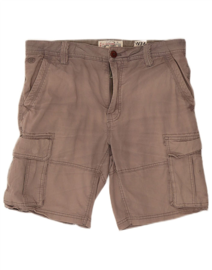 Fat Face Mens Cargo Shorts W34 Large Grey Cotton